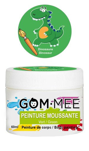 GOM-MEE Peinture moussante Soins corporels Gom-Mee Vert Dinosaure  