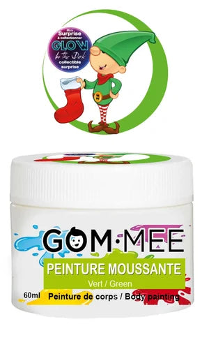 GOM-MEE Peinture moussante Soins corporels Gom-Mee Vert Lutin avec jouet phosphorescent