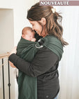 Gustine Écharpe extensible de portage pré-nouée 2 en 1 en bambou ou en coton MK Baby Portage Gustine baby carrier Forest (coton)