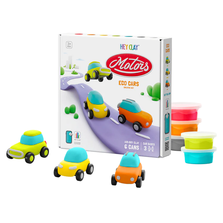 Hey Clay Argile à modeler séchant à l'air Jouets Hey clay Les voitures de course