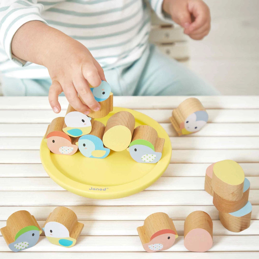 Janod Jeu d'équilibre Oiseaux - Collection Pure Jouets Janod