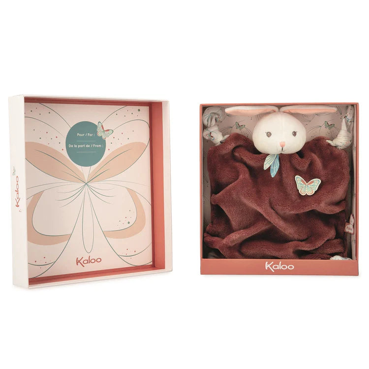 Kaloo Doudou plume Jouets Kaloo Lapin bordeaux