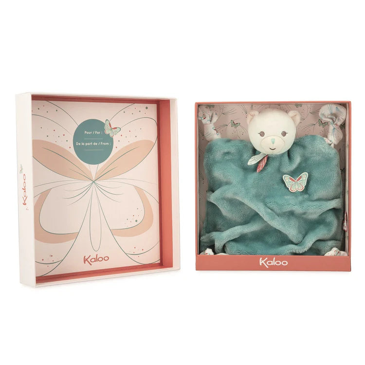 Kaloo Doudou plume Jouets Kaloo Ourson vert