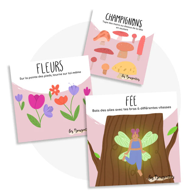 Les Bougeottes Cartes d'apprentissage - Forêt enchantée Éducation Les Bougeottes