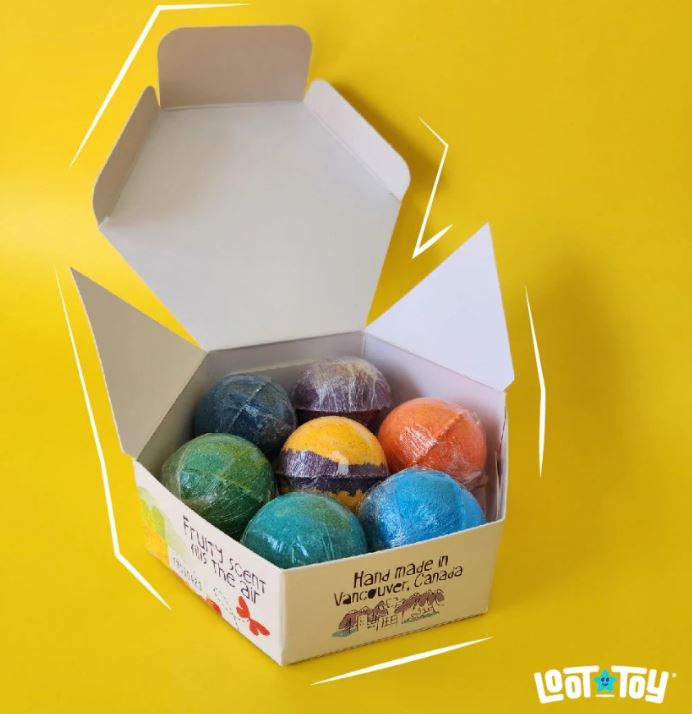 Loot toy Bath squiggler Ensemble de 7 Bombes de bain Soins corporels Loot toy