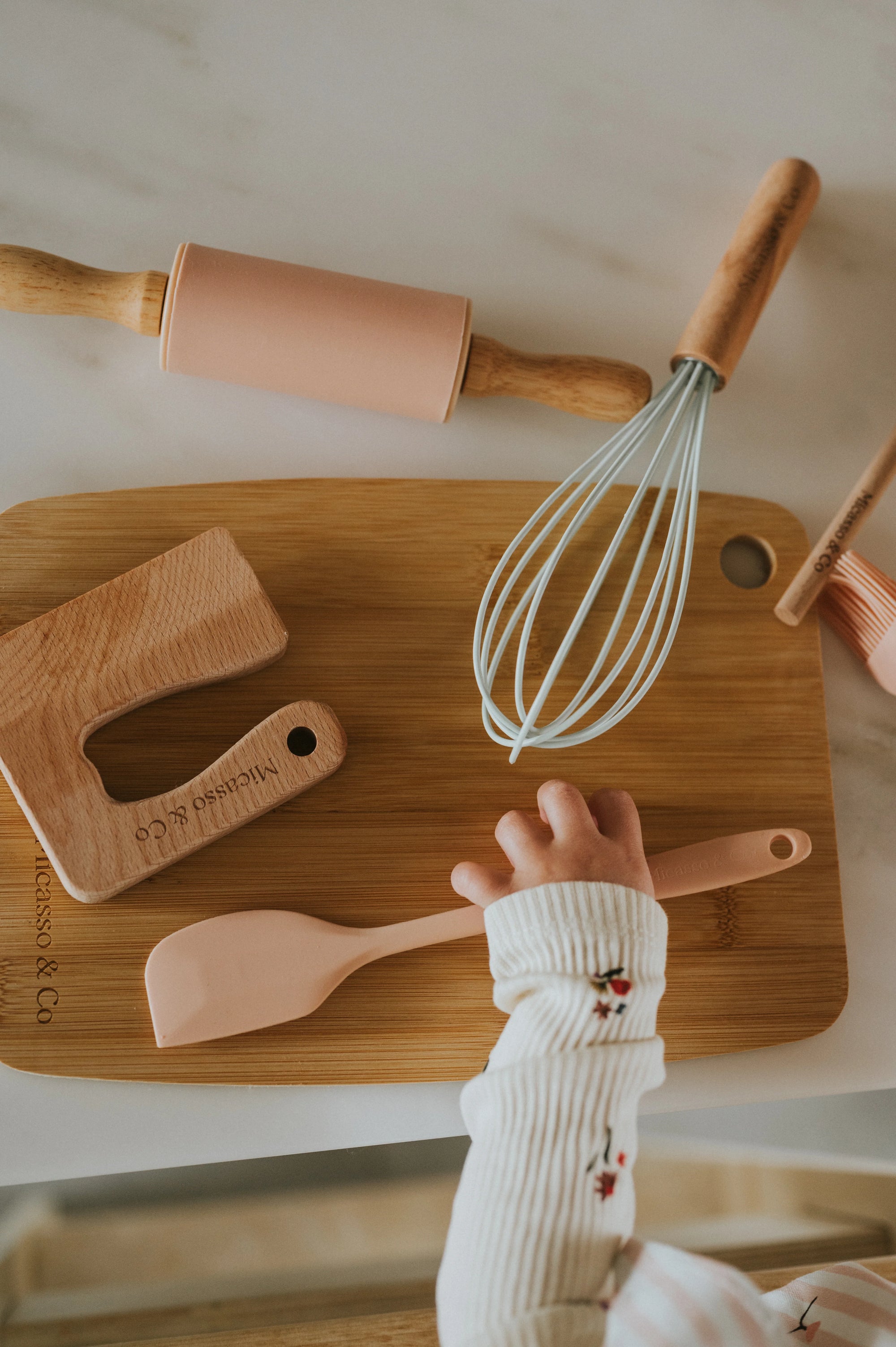 Micasso & Co Ensemble Mini-chef 7 en 1 Accessoires Micasso & Co Rose guimauve