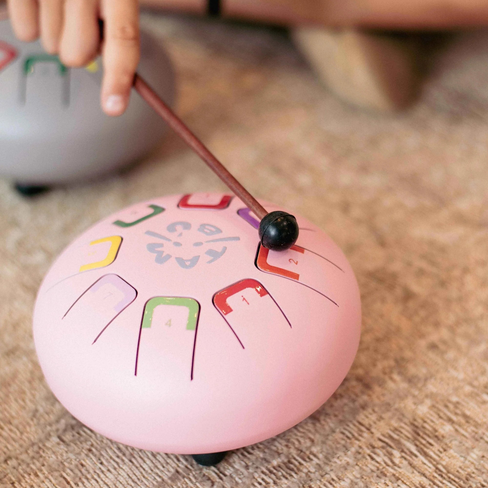 Tambu Tambour en acier 8 tonalités Pinky Winky Rose Jouets Tambu