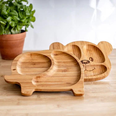Ola Bambou Assiette en bambou avec base à suction Ola Bamboo