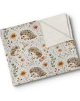 OleOops Couverture de minky pour bébé 30x40 Dodo OleOops Petits hérissons doux