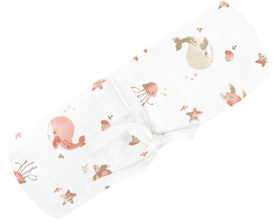 Perlimpinpin Doudou en mousseline de coton Dodo Perlimpinpin Baleines