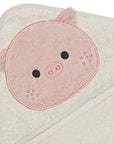 Perlimpinpin Serviette à capuchon pour enfant Perlimpinpin Cochon