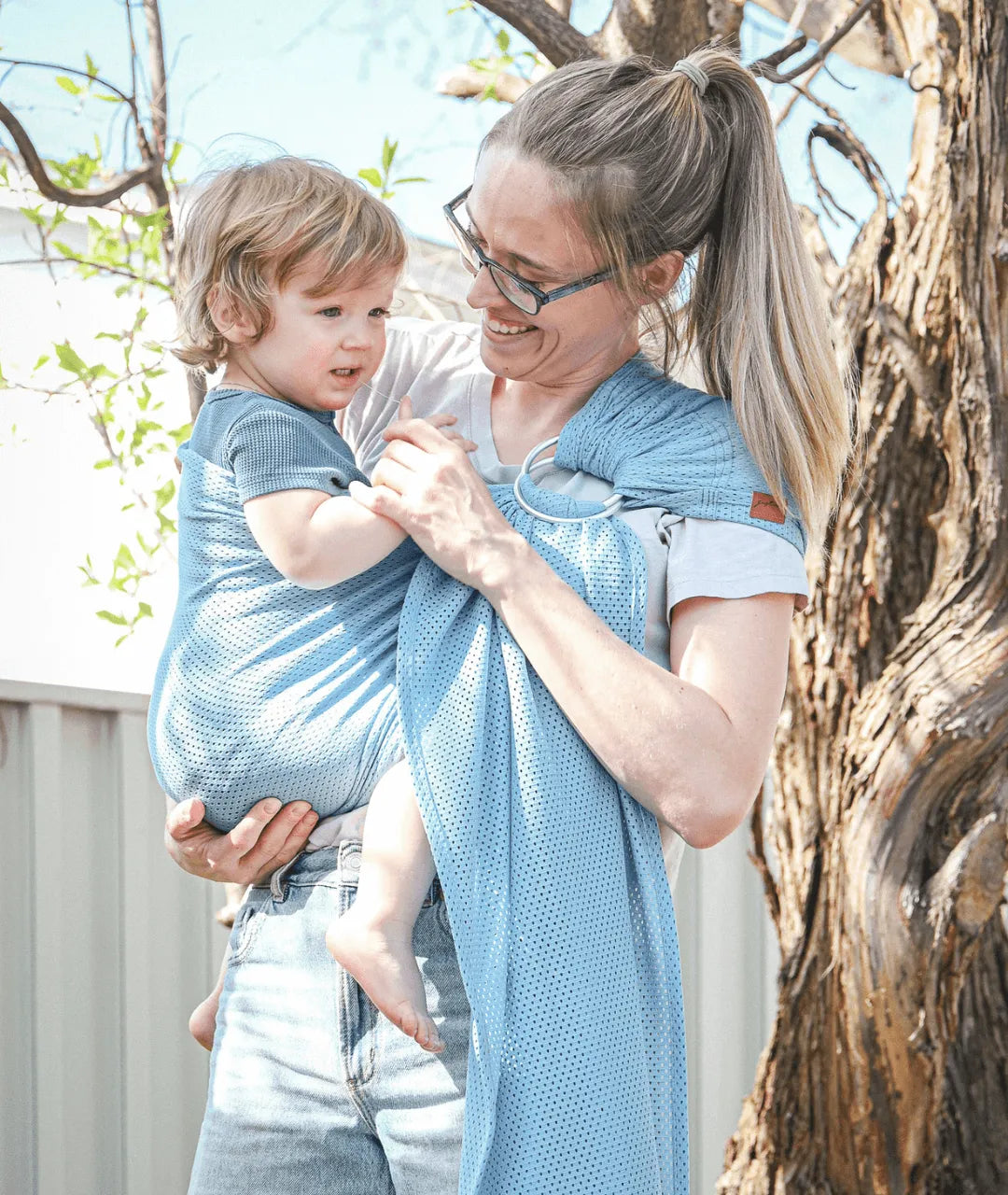 Gustine Écharpe à anneaux Ring Sling Breathe en tissu filet Portage Gustine baby carrier Splash