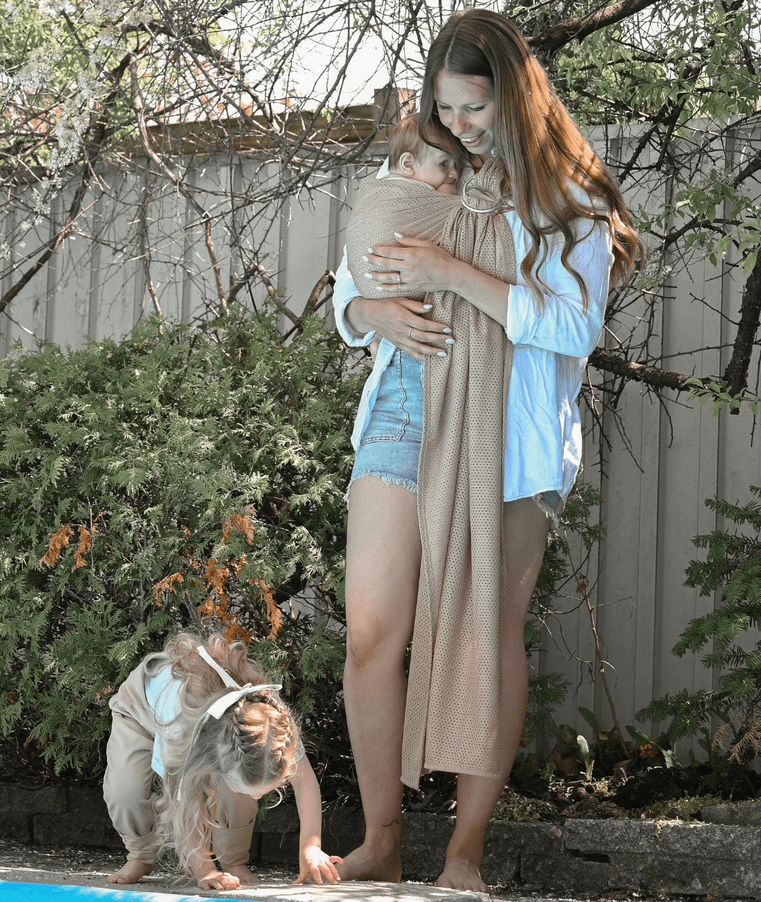 Gustine Écharpe à anneaux Ring Sling Breathe en tissu filet Portage Gustine baby carrier