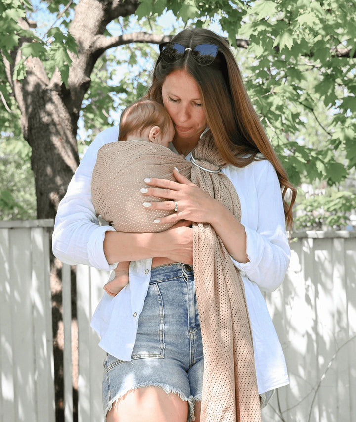 Gustine Écharpe à anneaux Ring Sling Breathe en tissu filet Portage Gustine baby carrier