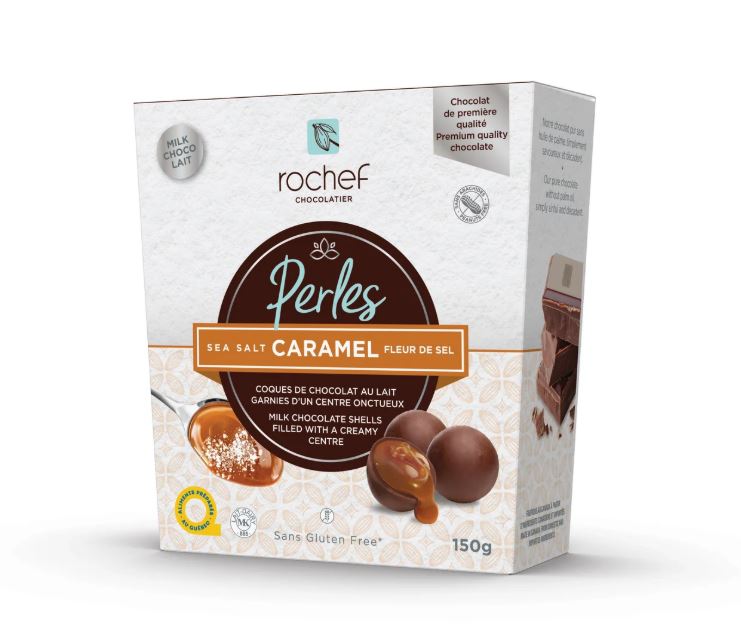 Rochef Chocolatier Perles de chocolat au lait et caramel salé Gourmandise Rochef Chocolatier