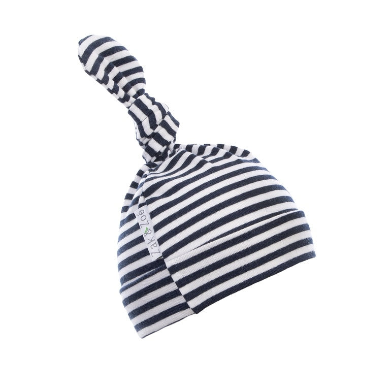 Zak & Zoé Bonnet en bambou pour nouveau-né 0-3 mois Vêtements Zak & Zoé Ligné marine