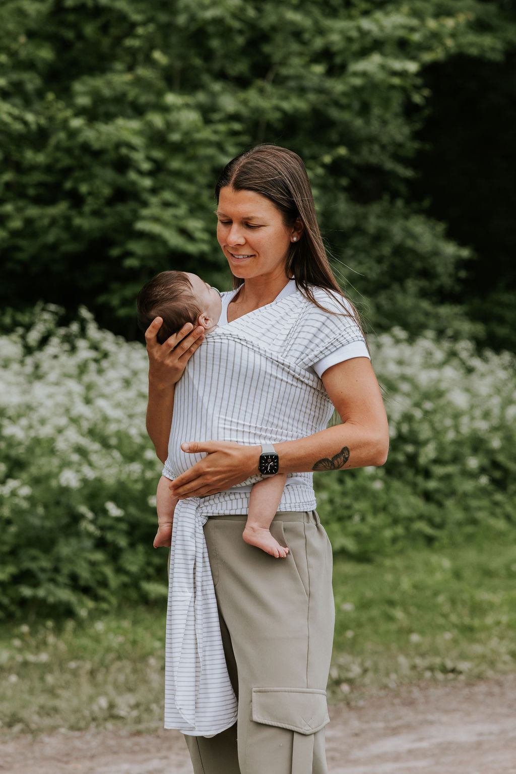 Zak & Zoé Écharpe extensible de portage en bambou Portage Zak & Zoé Ligné sauge