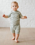 Zak & Zoé Short évolutif harem Vêtements Zak & Zoé 12-24 mois Ligné sauge