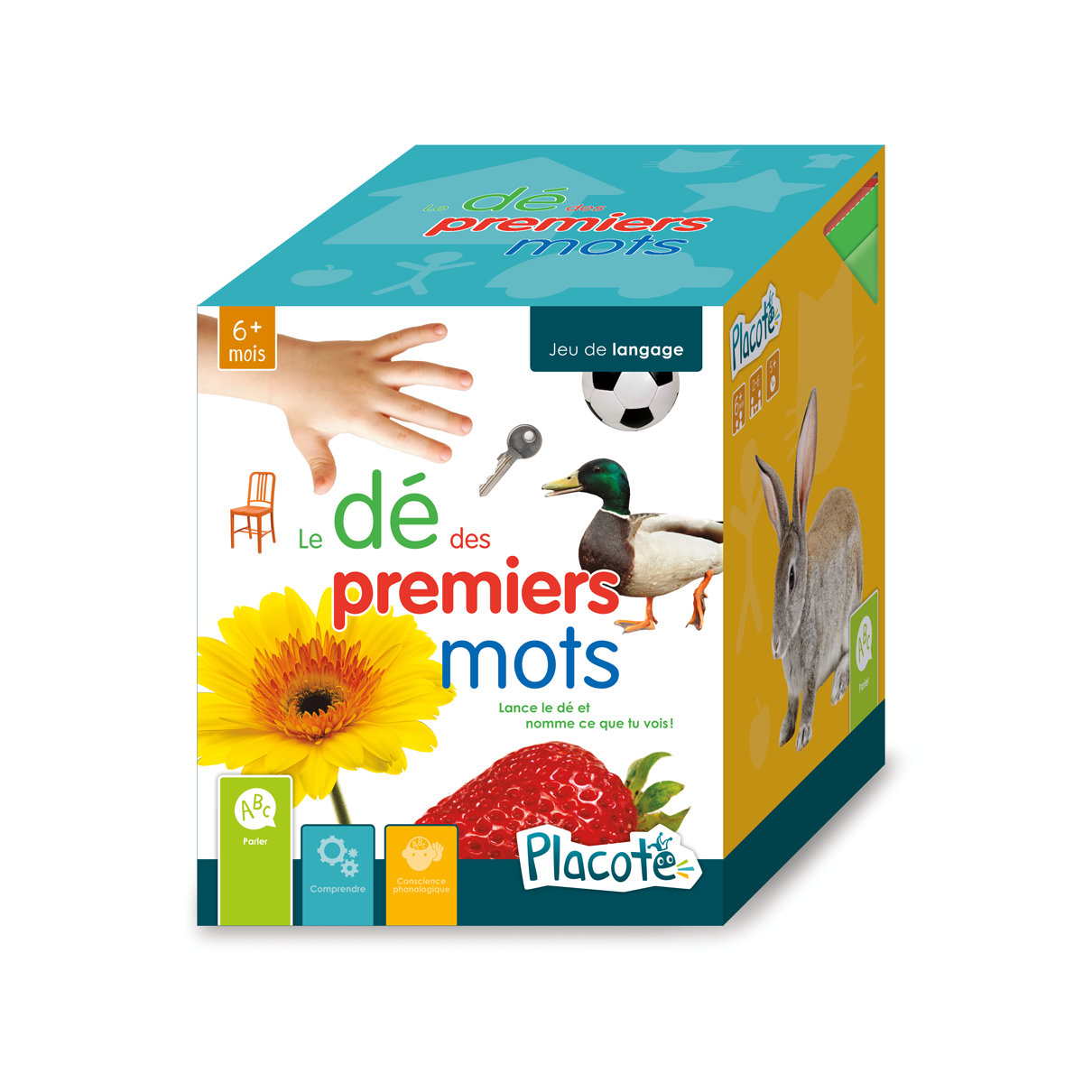 Placote Le dé des premiers mots Jouets Placote : Jeux de langage   