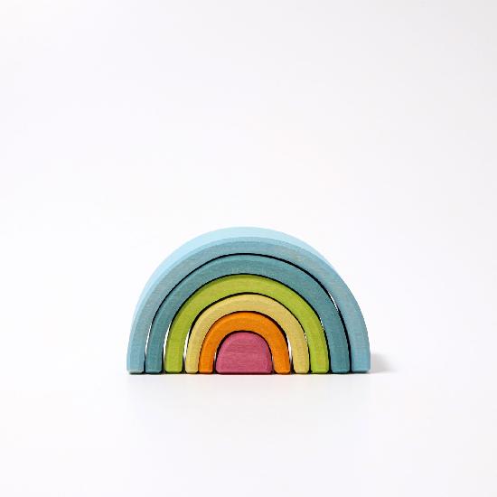 Grimm's Arc-en-ciel multicolore 6 morceaux Jouets Grimm's Spiel & Holz Design Petit Pastel  