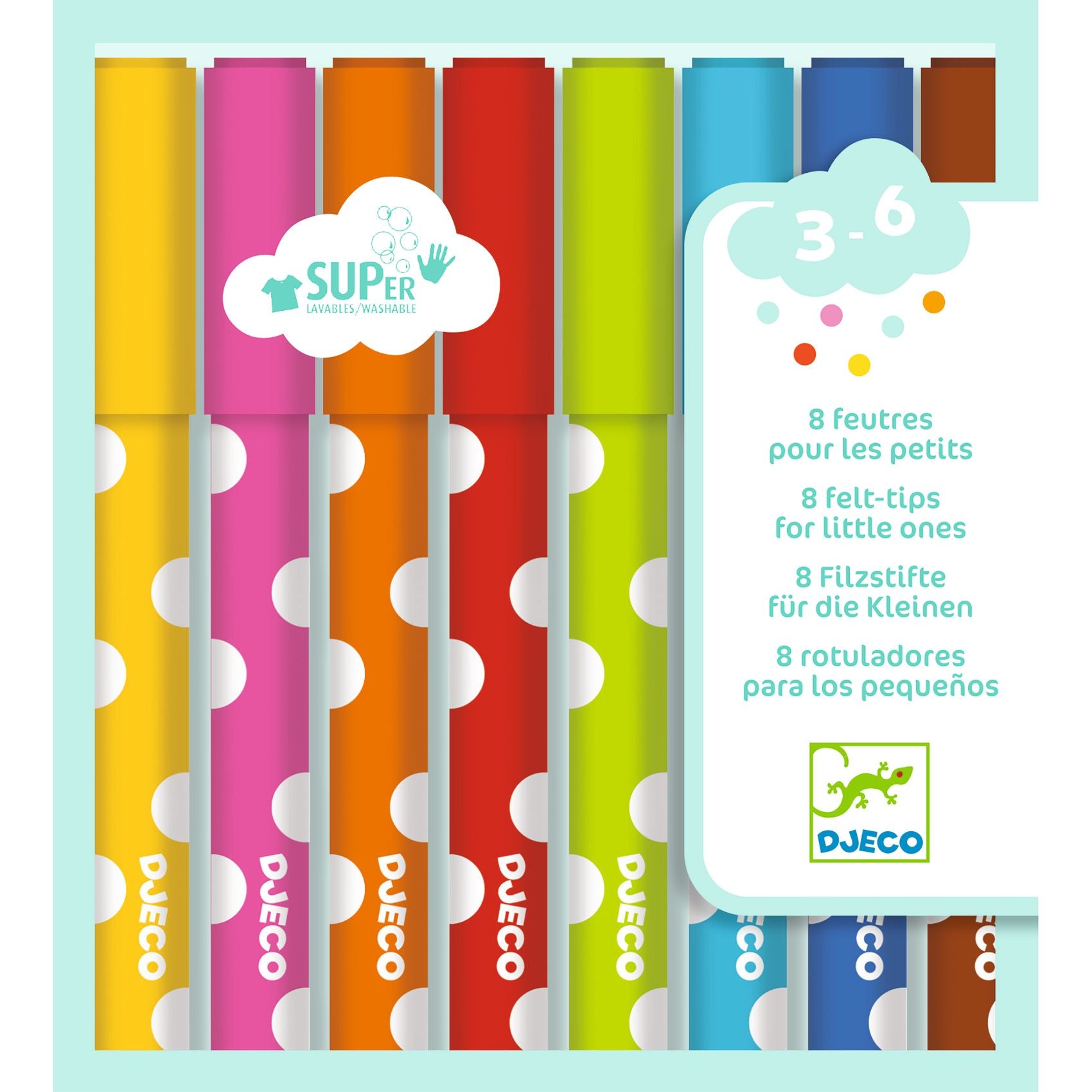 Djeco 8 feutres pour les petits Jouets Djeco   