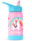 Ecovessel Gourde à paille isolée 12 oz Alimentation Ecovessel Lama  