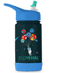Ecovessel Gourde à paille isolée 12 oz Alimentation Ecovessel Outerspace  