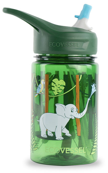 Ecovessel Gourde Splash à paille 12 oz Alimentation Ecovessel Jungle  