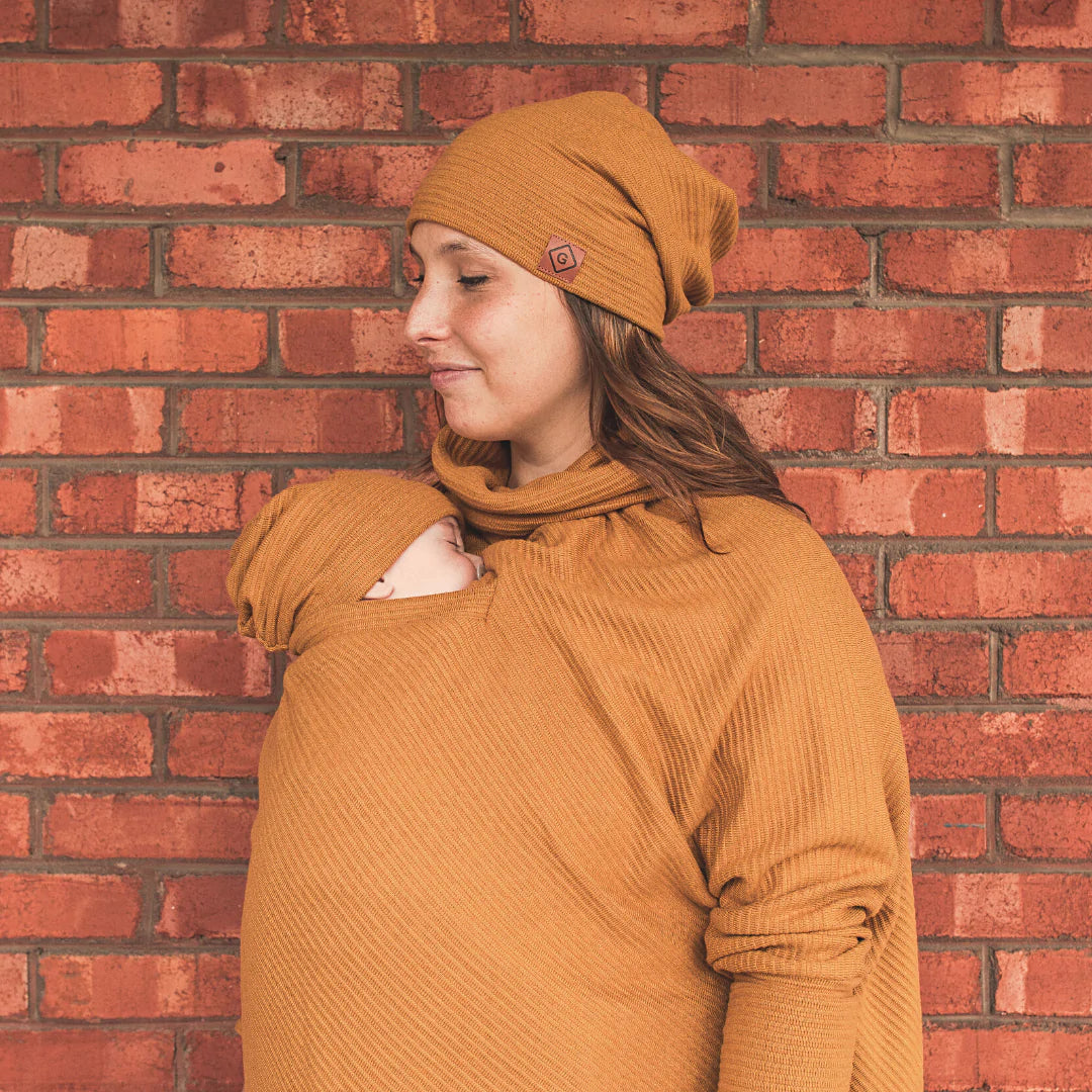 Gustine Cape de portage le bundle cocooning Portage Gustine baby carrier Ocre  