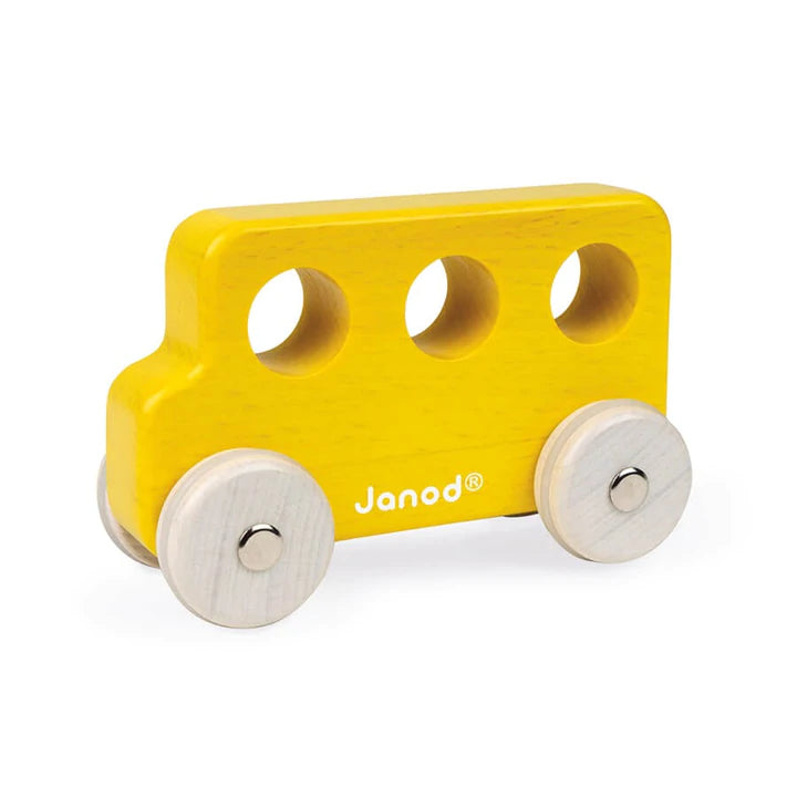 Janod Véhicule de bois Jouets Janod Autobus jaune  