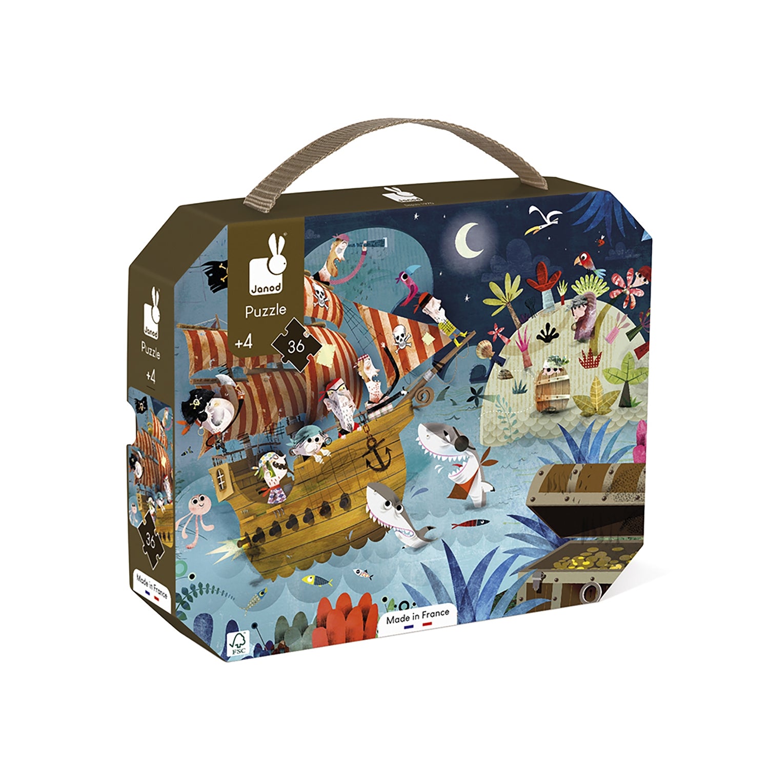 Janod Casse-tête Chasse aux trésors 36 pièces Jouets Janod   