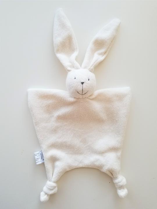 Papoum papoum Lapin doudou en Coton Biologique Dodo Papoum Papoum Lapin broderie grise  