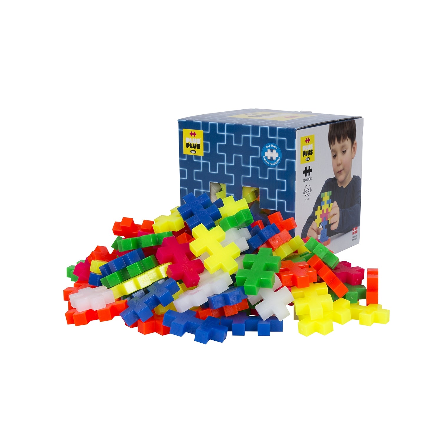 Plus Plus ++ MIDI Pièces de grand format 100 morceaux Néon Jouets Plus Plus