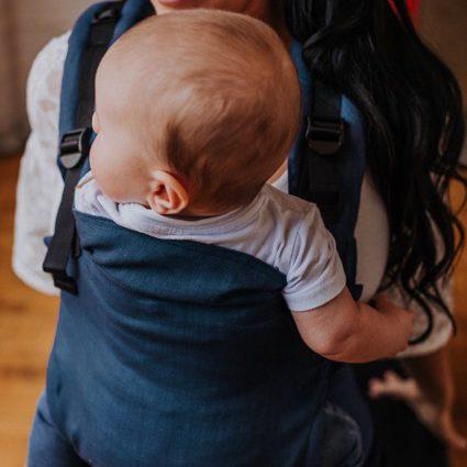 Gustine Porte-bébé Préformé Évolutif 8 à 45 lbs en Lin Portage Gustine baby carrier Sérénité  