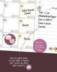 Minimo Calendrier mensuel familial Vertical Éducation Minimo Playful Motivation Ludique